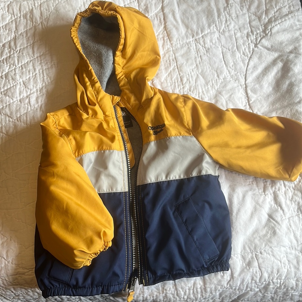 OshKosh fleece lined rain jacket 12m